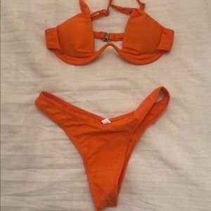 BRAND NEW WITH TAGS orange push up top suit